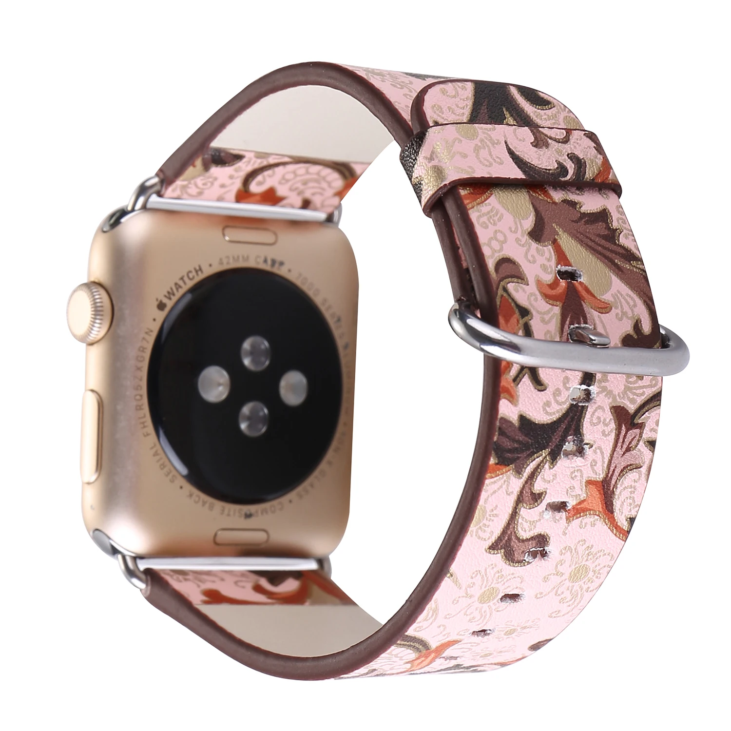 Розовый коричневый кожаный ремешок для часов Apple Watch 38 мм 40 серия 4 3 2 1 iwatch