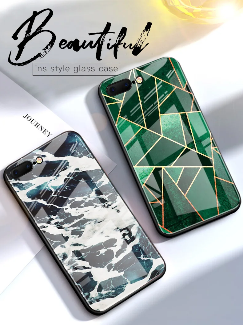 Стеклянный чехол IIOZO для iPhone X XS MAX XR 6 6S 7 8 Plus, чехол для телефона s из закаленного стекла с мраморным цветочным узором, чехол для iPhone XS Max