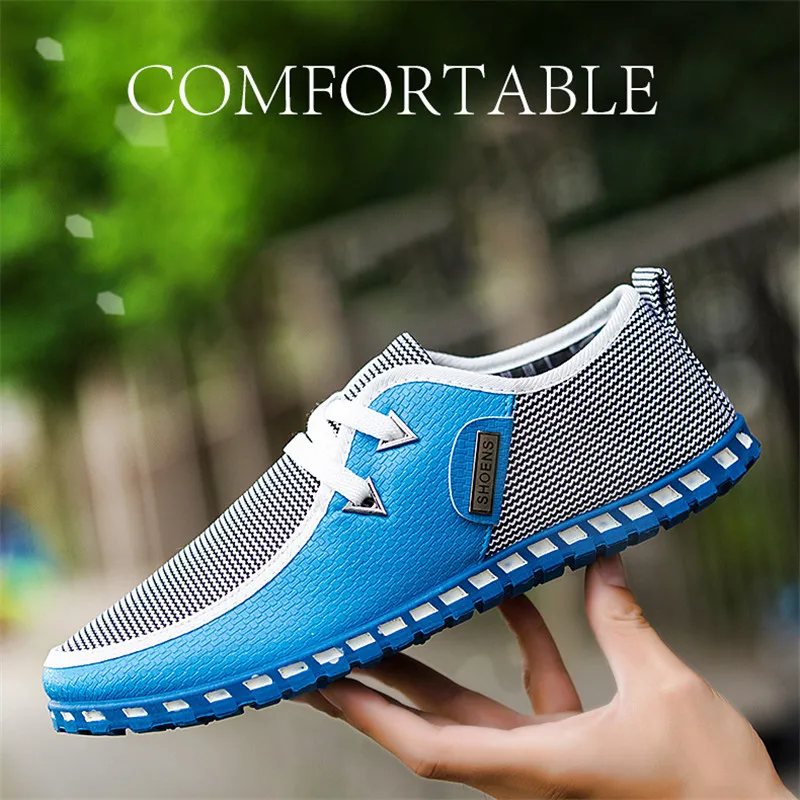 Men's casual Loafers Men Flat Shoes Trainers Lace-up Mocassin Homme Driving Summer Outdoor Footwear Zapatillas Hombre | Обувь
