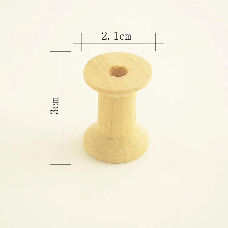 3cmx2.1cm Booksew Плетеный абажур из натурального дерева бобины катушки 10 шт./пакет строка прокатки провода DIY Рукоделие швейные ленты шпагат Изделия из дерева инструменты - Цвет: 3cmx2.1cm