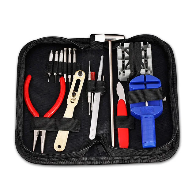 B16 Kit 14/16 штук часы набор инструментов для ремонта контактный набор часы Чехол открывалка Ссылка браслет отвертка для снятия крепежа Пинцет для часовщика - Цвет: B16 Kit