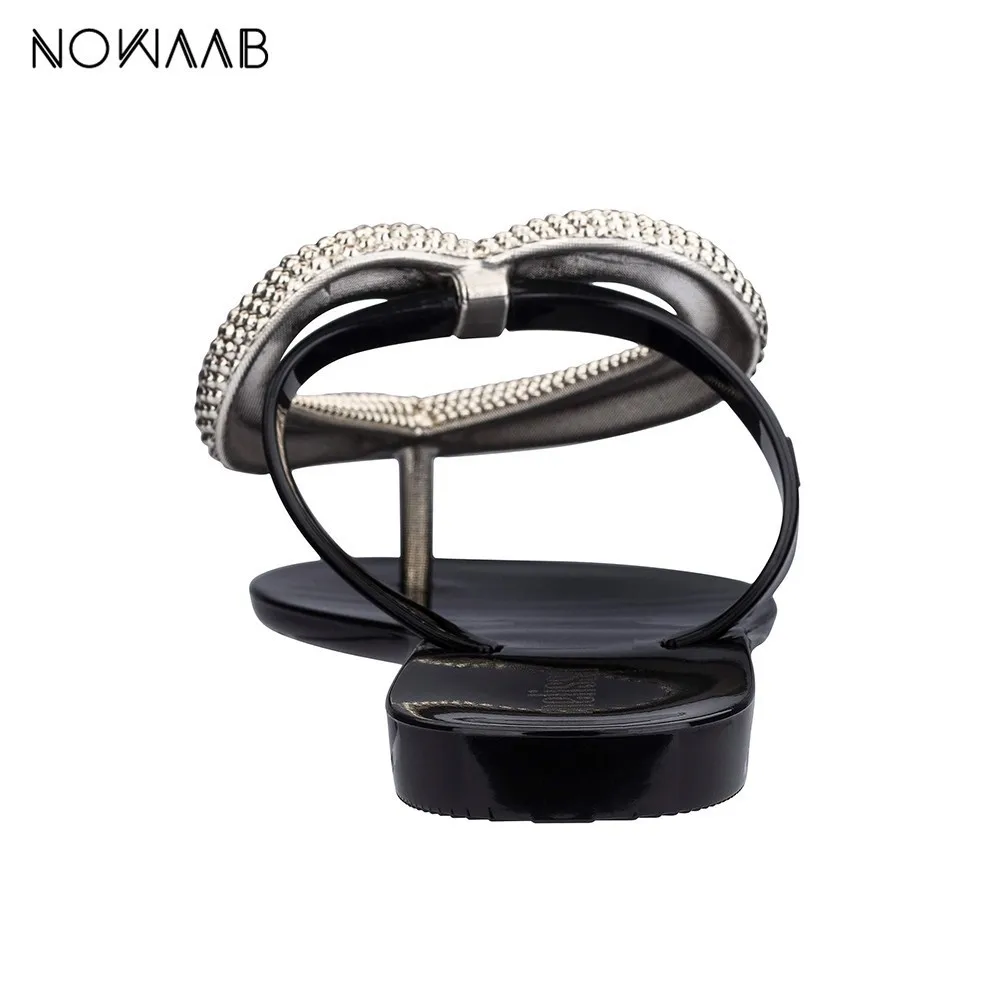 Женские сандалии на плоской подошве morazora черные или белые желе в форме сердца