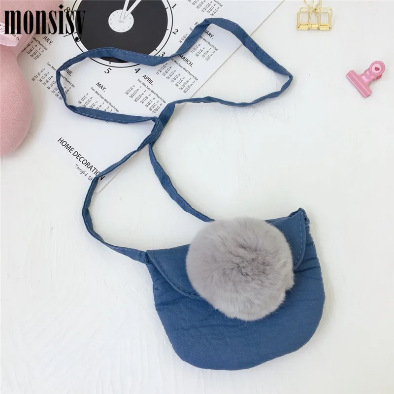 Monsisy/Зимний кошелек из искусственного меха для девочек Детский маленький
