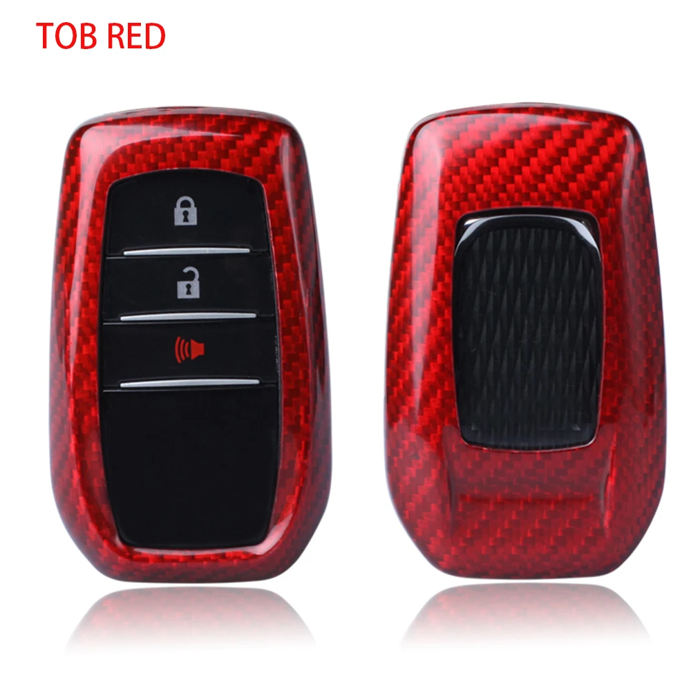 T-Чехол для пульта дистанционного управления из карбонового волокна для Toyota Alphard Vellfire Estima Prado RHD&ampLHD аксессуары стайлинга.
