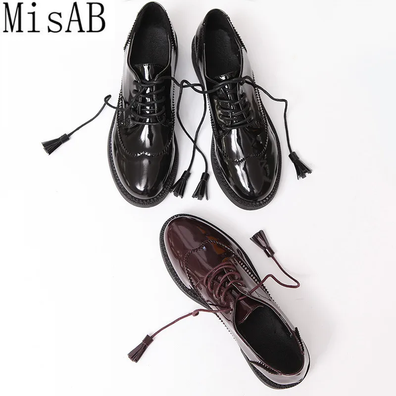 Женская обувь на плоской подошве Новинка Туфли-оксфорды в британском стиле