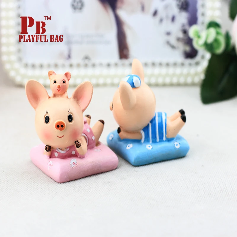 PB игривая сумка 2 шт. Милая Подушка свинка мини фигурка 5 см Креативные украшения