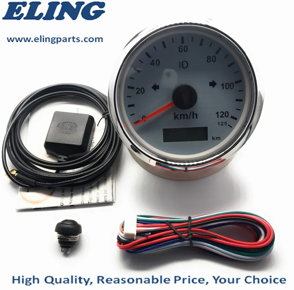 Водонепроницаемый 85 мм gps Спидометр Одометр 125 км/ч для автомобиля Снегоход Мотоцикл Багги пробег регулируемый