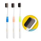 Ультра мягкая зубная щетка , бамбуковый уголь , супер щетина, мягкая, ручная щетка для зубов, для чувствительных зубов, отбеливающий чехол для путешествий