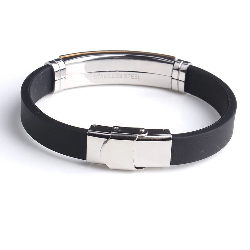 Золотой Цвет Звезда Луна силиконовые 316L браслеты из нержавеющей стали для