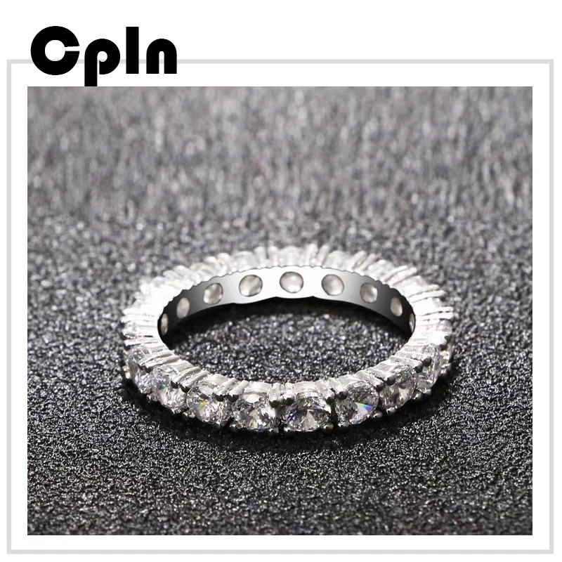 Cpln 2019 модное простое однорядное полное серебряное кольцо индивидуальное