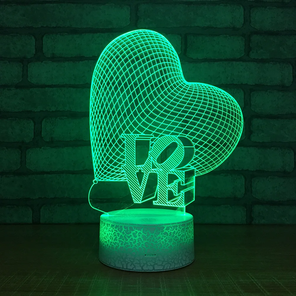 Лампа Love Night 3d для защиты окружающей среды энергосберегающие светильники глаз