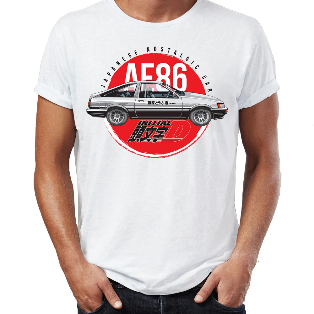 Мужская футболка Initial D Ae86 потрясающая Футболка с принтом | одежда