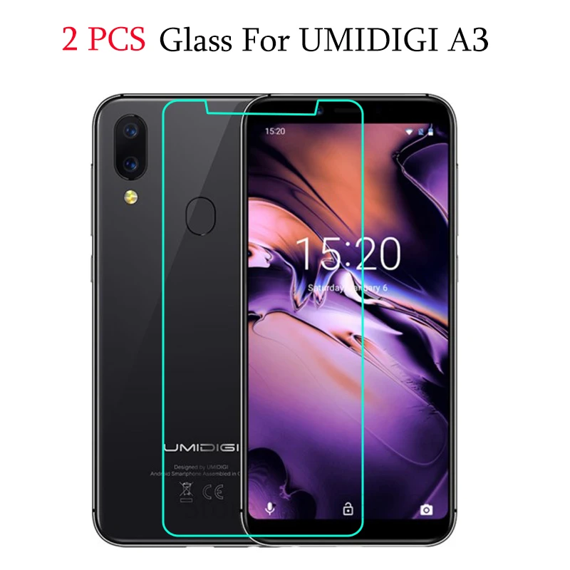 2 шт. для Umi A3 закаленное стекло Umidigi Защита экрана прозрачное HD защитное 0 26 мм 5