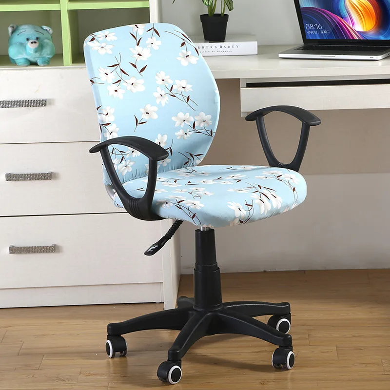 Jacquard Solid Color Modern Home Decor Chair Covers Elastic Stretch Spandex Slipcovers Banquet Short Cover for Office | Дом и сад