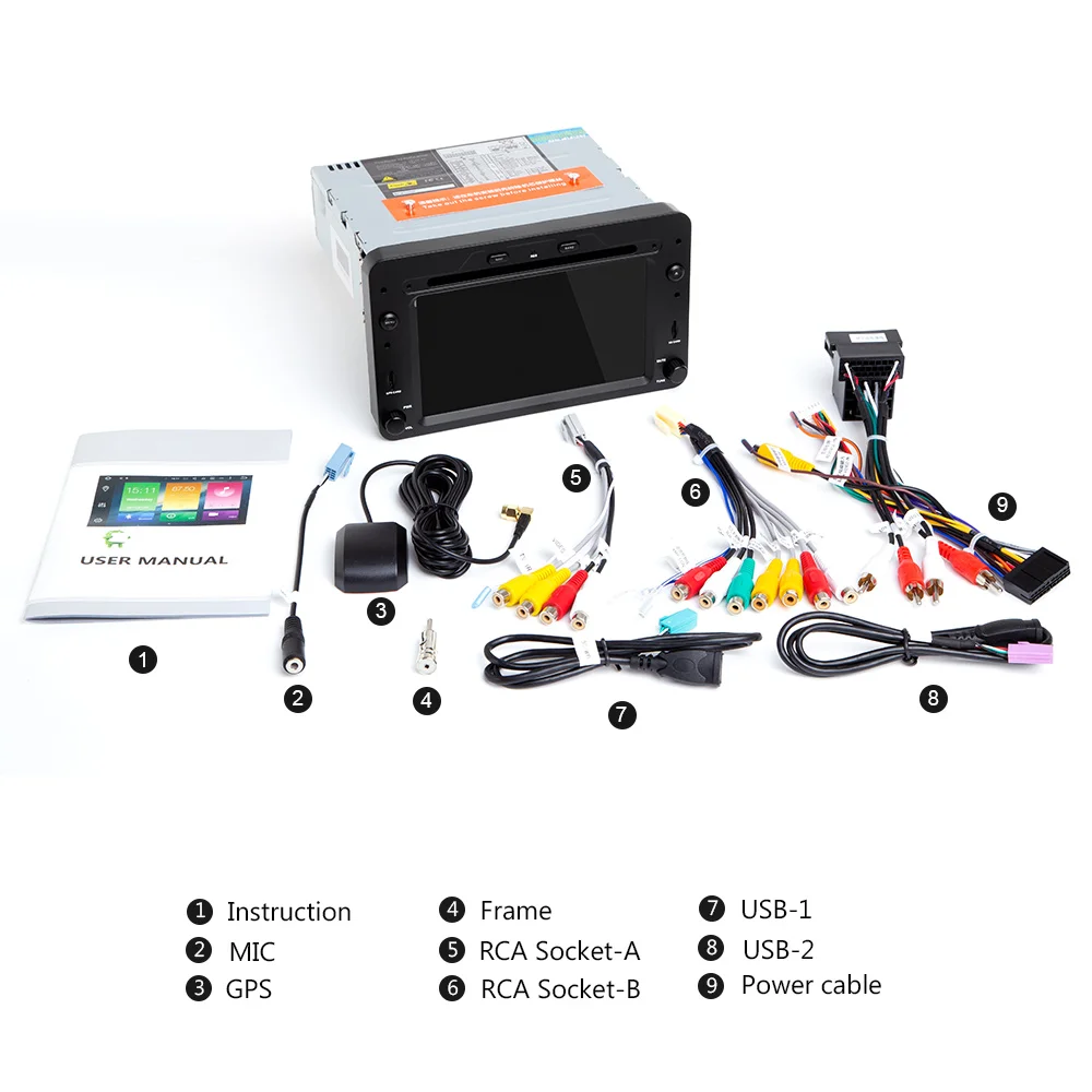 Eunavi Автомобильный мультимедийный радио плеер 1 din 7 ''для автомобиля DVD android 8 gps