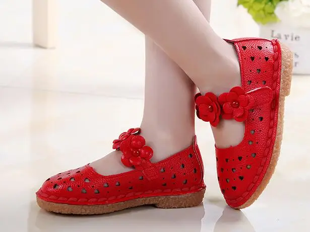 Туфли детские с цветами для девочек мягкие лоферы школьная обувь 21-30 лет