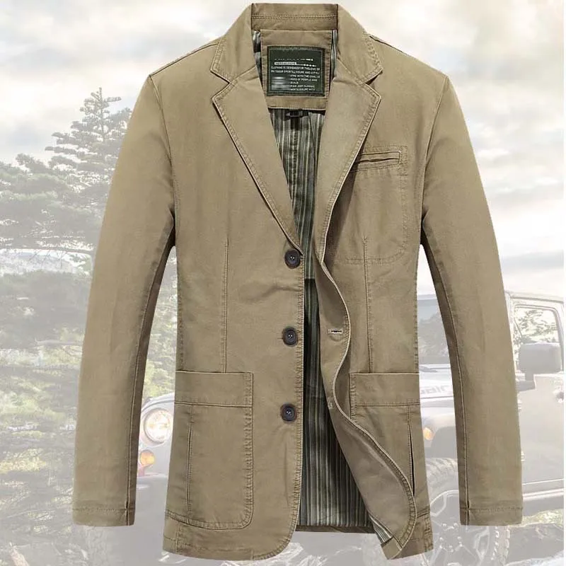 Модный мужской блейзер куртка хлопковое пальто повседневный Блейзер костюмы в