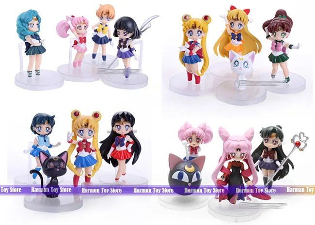 Экшн-фигурки Сейлор Мун комплект Морячка Цукино Усаги Марс Меркурий Юпитер