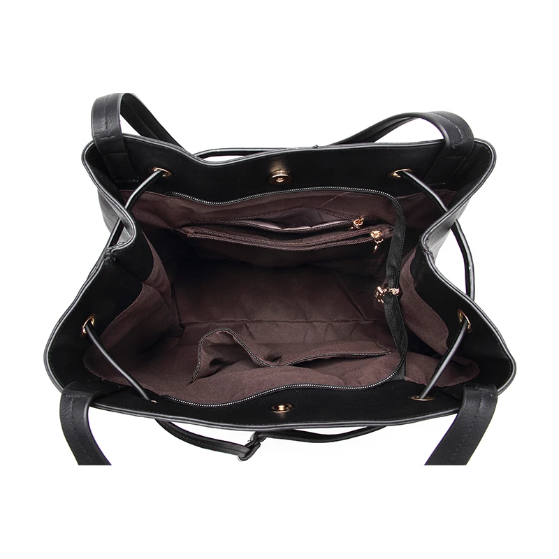 Стильная женская сумка широкого покроя из искусственной кожи высокого качества