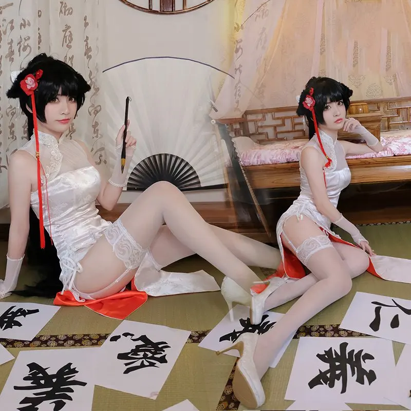 Женский костюм для косплея из атласной ткани Такао|Игровые костюмы| |