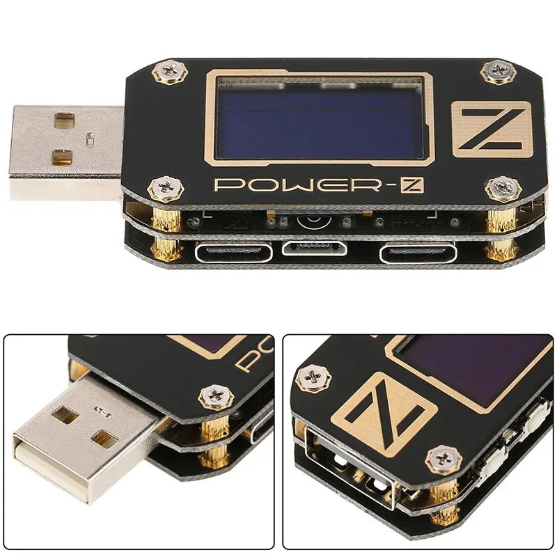 USB тестер ChargerLAB POWER Z PD цифровой измеритель напряжения и пульсации тока двойной Type