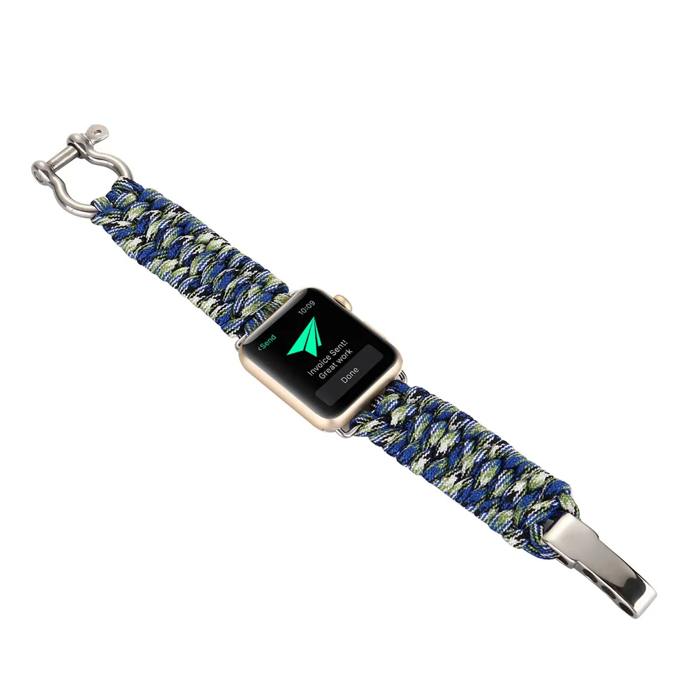 Открытый спортивный нейлоновый ремешок для часов Apple Watch 38 мм серии 1/2/3/4/5/6 40