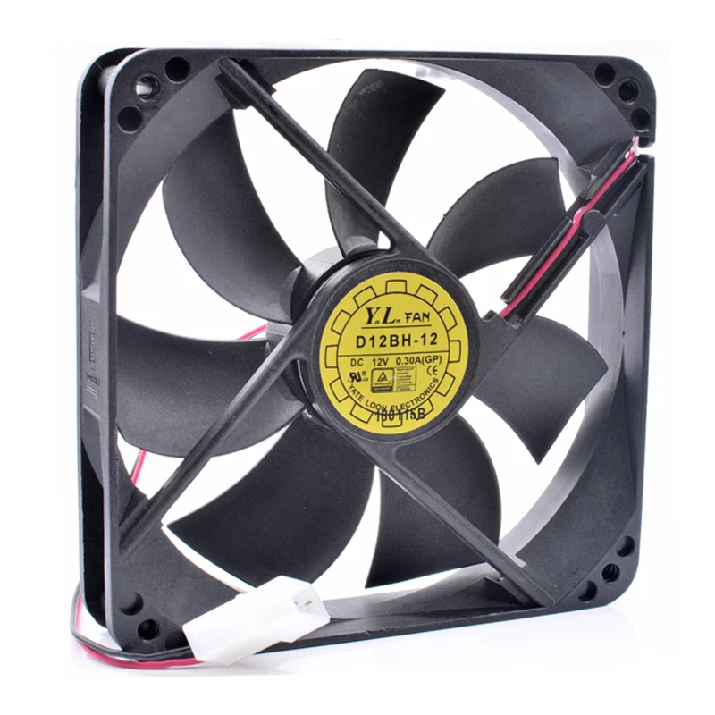 Оригинальный YL D12BH 12 см 12025 120x120x25 мм 120 12V 0.30A в форме ручки с двумя шарами шасси