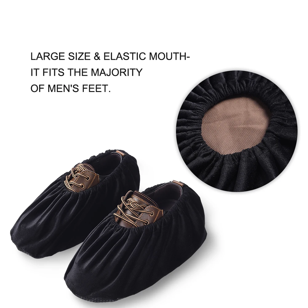 5 пар многоразовые черные бахилы моющиеся противоскользящие для домашнего офиса