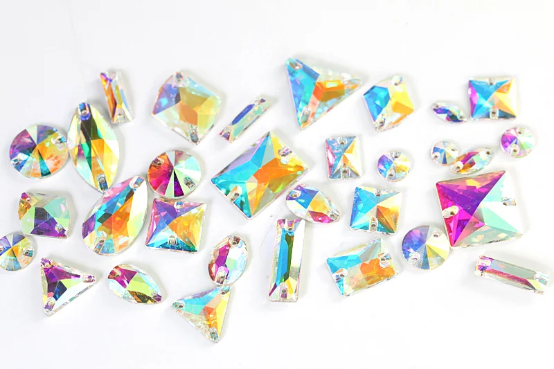 Best качество квадратный кристалл AB пришить Стразы Flatback Стекло Кристалл бусины Швейные Стразы для свадебное платье B3432