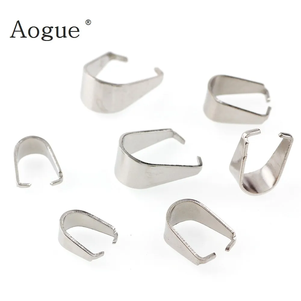 Подвески из нержавеющей стали серебристые застежки для рукоделия фурнитура