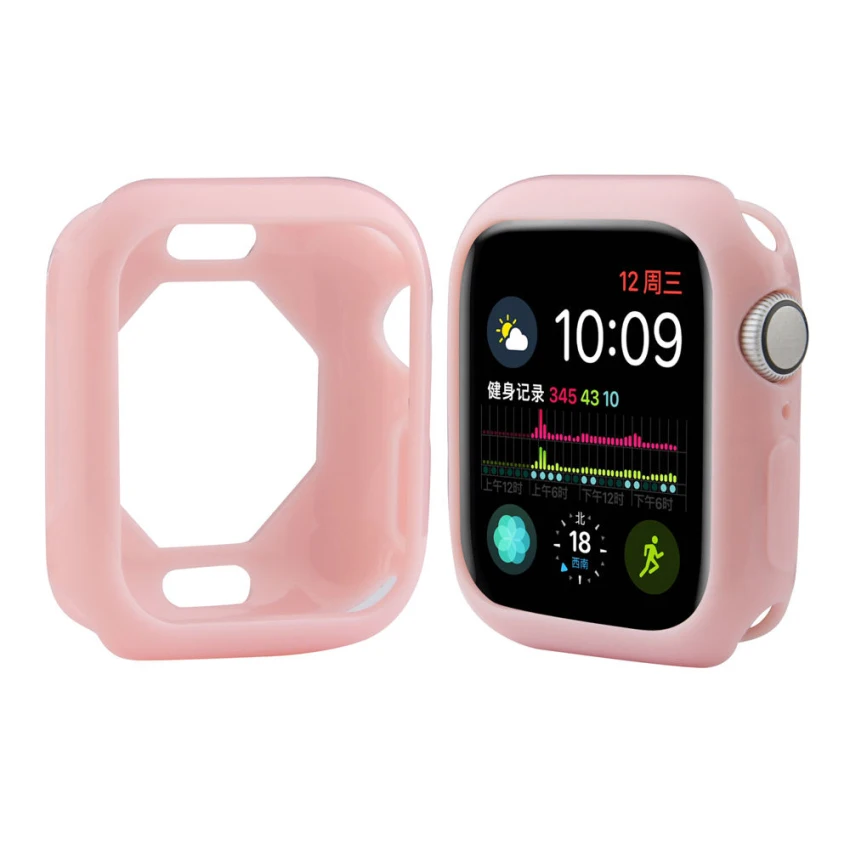 ТПУ тонкий мягкий чехол для Apple Watch серии 4 Защитный чехол силиконовый бампер для iwatch 5 40 мм 44 мм Рамка аксессуары для ремешка часов