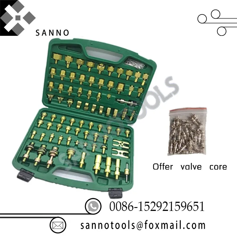 

Automotive air conditioning leak detection tools leak check / plugging /testing connector repair kit for European, Asian