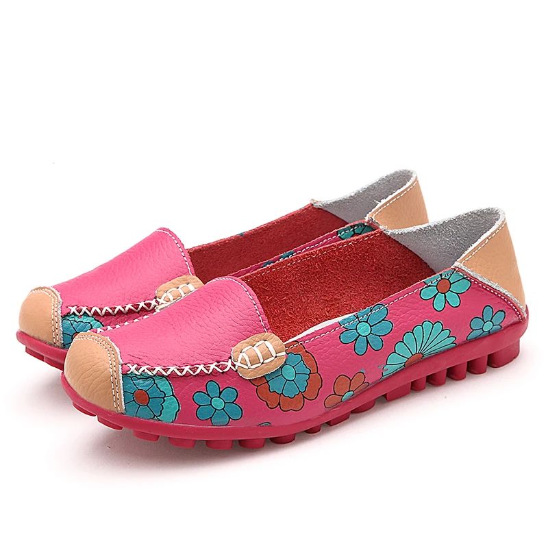 New Design Fashion Women's Flats Loafers Leather Shoes Moccasins Woman Loafer Slip on Casual Comfortable for Women Rubber | Обувь
