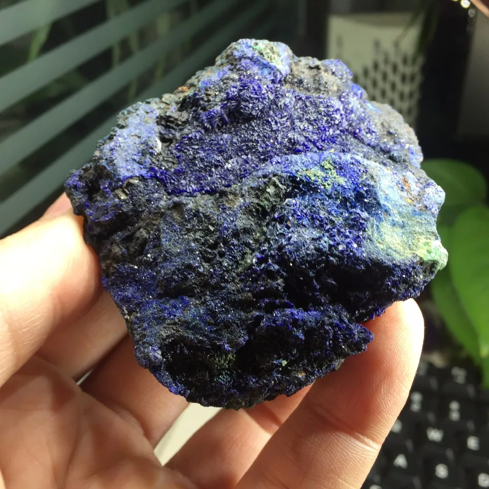 171 г натуральный образец материала из шезлита азуритовой геоды голубого и зеленого цвета, камень для исцеления рейки, украшение для дома #BH1109.