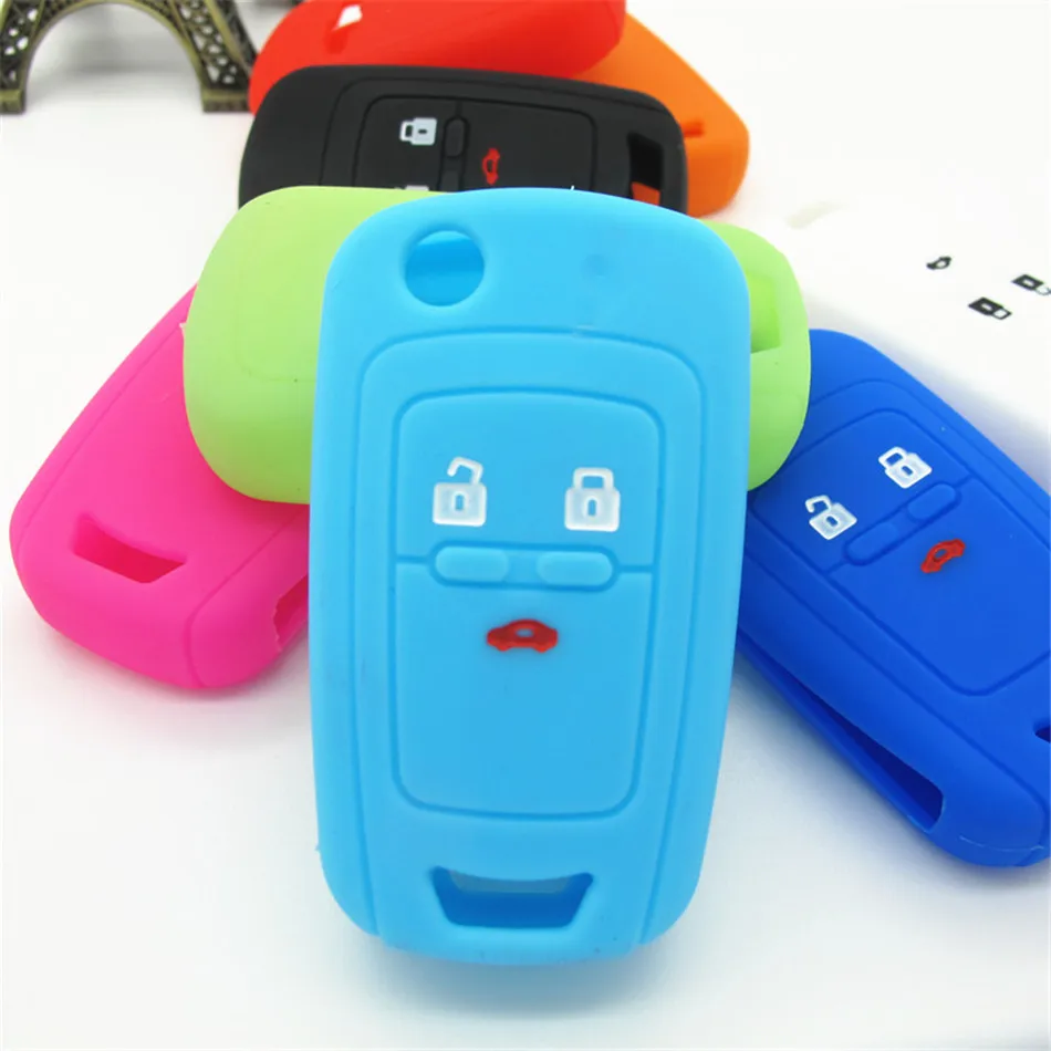 Автомобильный чехол для ключей силиконовый держатель Chevrolet Cruze Captiva 2014 Spark Onix Volt Aveo