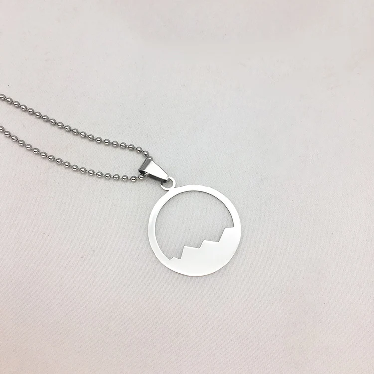 Ювелирные изделия унисекс из нержавеющей стали полый диск подвеска горное