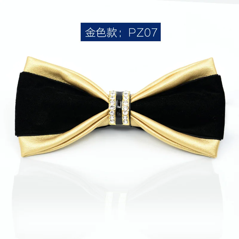 

slap-up bow tie men fashion PU diamond bowtie wedding party business gift butterfly for men women dinner neckwear red blue
