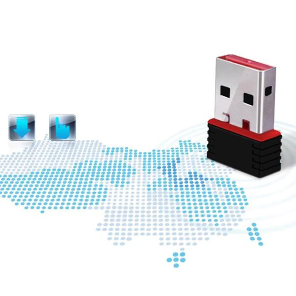 Приемник LAN беспроводной для ПК мини 150 Мбит/с Wifi адаптер сетевой карты ключ