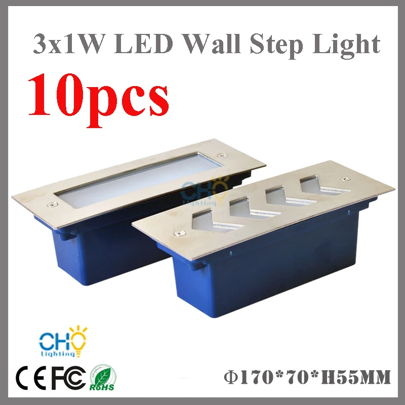 Светодиодная ступенчатая Встраиваемая лампа 2 Вт 3 водонепроницаемая