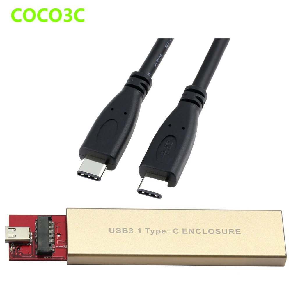 

USB 3.1 Type-C M.2 SSD enclosure 10Gb USB-C to NGFF B+M Key SATA External Mobile Box for 2015 2016 Macbook