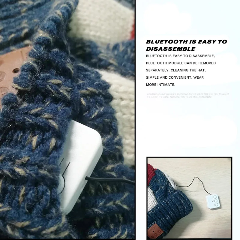 Беспроводная Шапка-бини FDBRO с Bluetooth вязаная шапка наушниками стереогарнитура