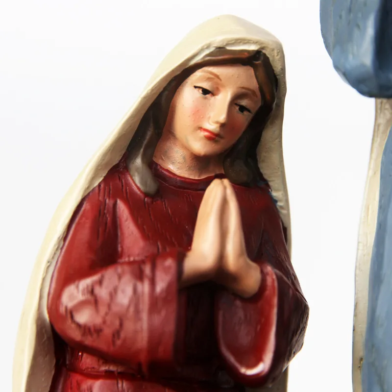 Сельская семья Иисуса статуя Младенца Mary миниатюрные фугурины Святого подарки для причастия Marie Joseph церковное снабжение молитвы