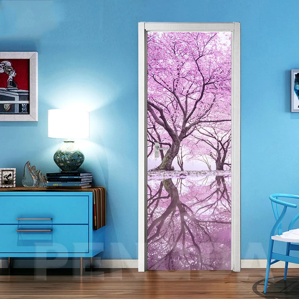 Door XRN1464-04 DIY Фреска водонепроницаемые обои самоклеющиеся водные двери стикер холст печать картина ремонт новая Спальня украшение дома - Цвет: Door XRN1464-04