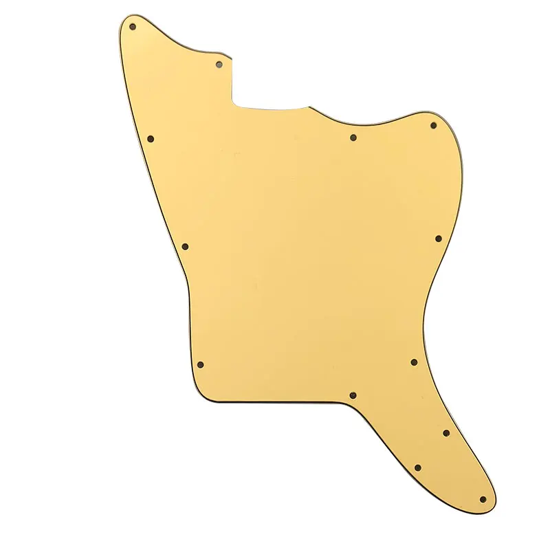 3Ply Cream Yellow Pleroo пользовательские гитарные части-для США Jazzmaster стиль пустой с фиксированным винтом гитара отверстия накладки Замена - Цвет: 3Ply Cream Yellow