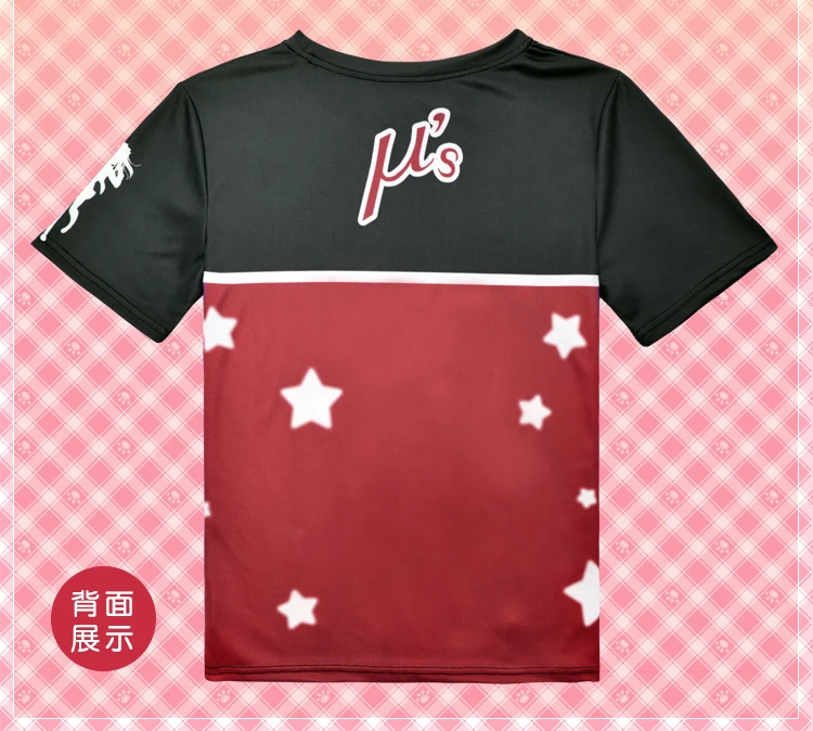 

Free shipping Top Anime LoveLive Cosplay short-sleeved round neck men and women summer T-shirt Full-color printing T-shirt