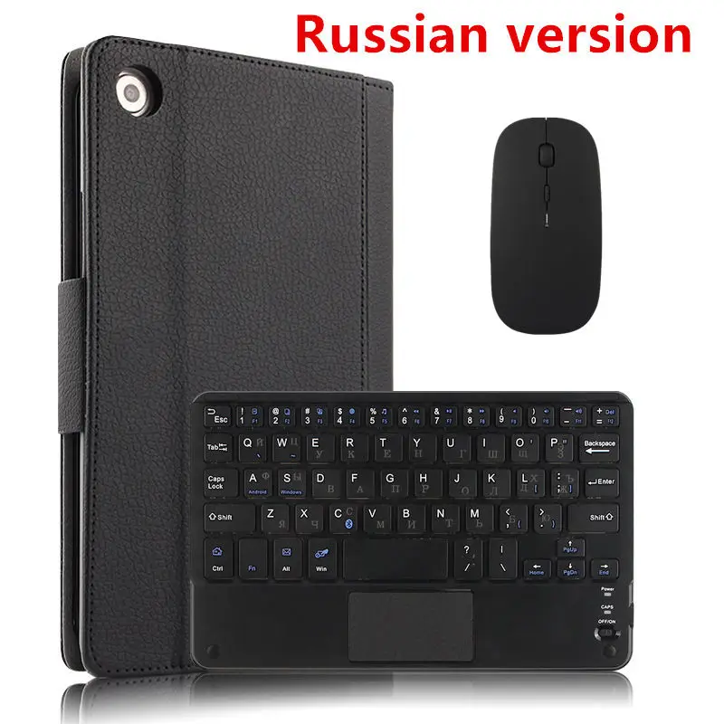 black mouse Russian Чехол для huawei MediaPad M5, 8,4 дюймов, защитный чехол, Bluetooth, Защита клавиатуры, медиа-планшет m5 SHT-W09 8,4, из искусственной кожи чехол - Цвет: black mouse Russian