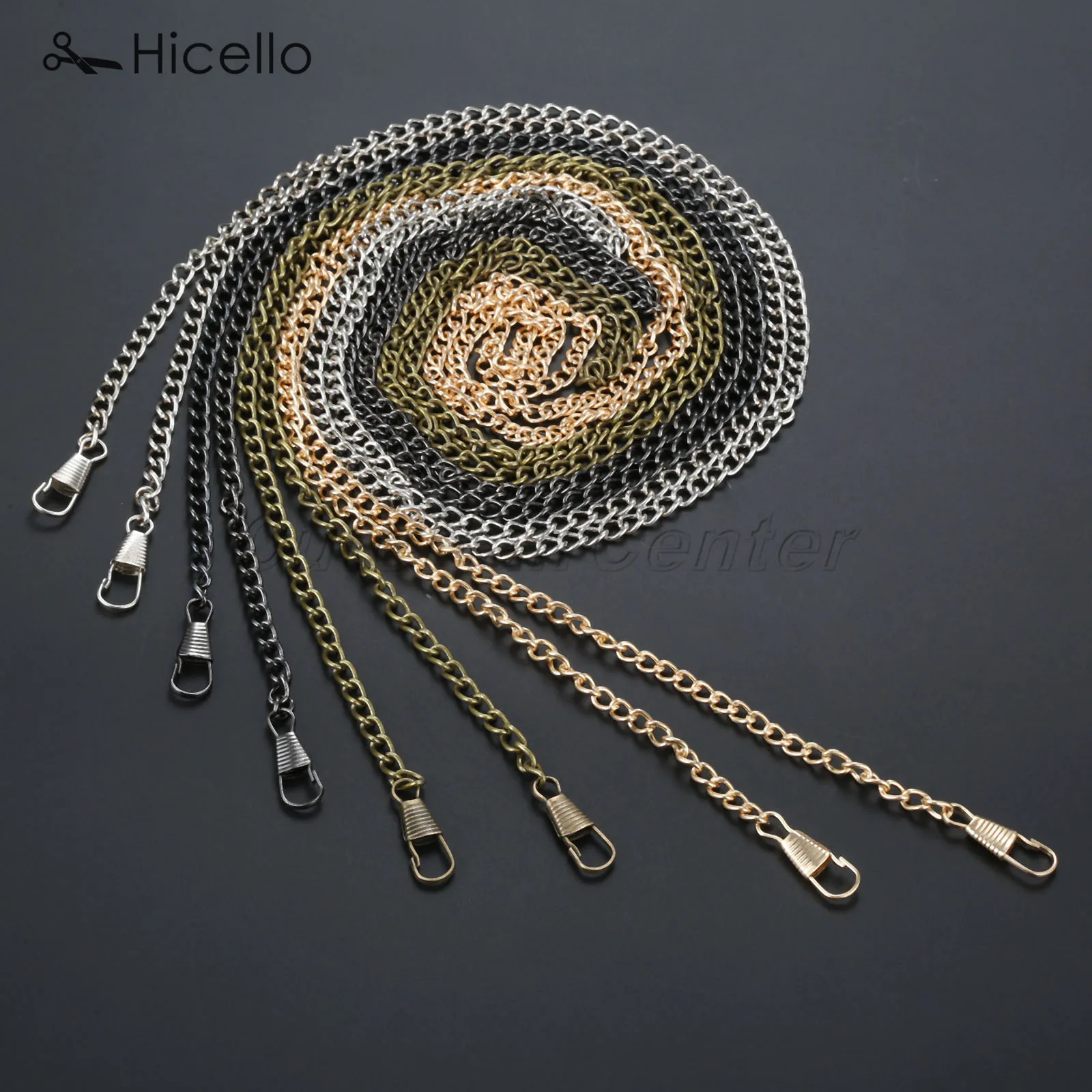 Металлический ремешок для сумки 120 см пряжки тонкая цепочка женская сумочка
