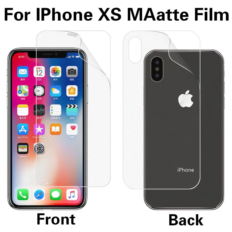 1 пара Антибликовая матовая защитная пленка для Iphone XS XR MAX|Защитные стёкла и