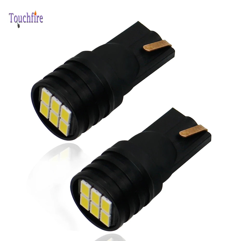 100 шт. Автомобильные светодиодные лампы T10 W5W 6SMD 194 168 Canbus 12 В|Сигнальная лампа| |