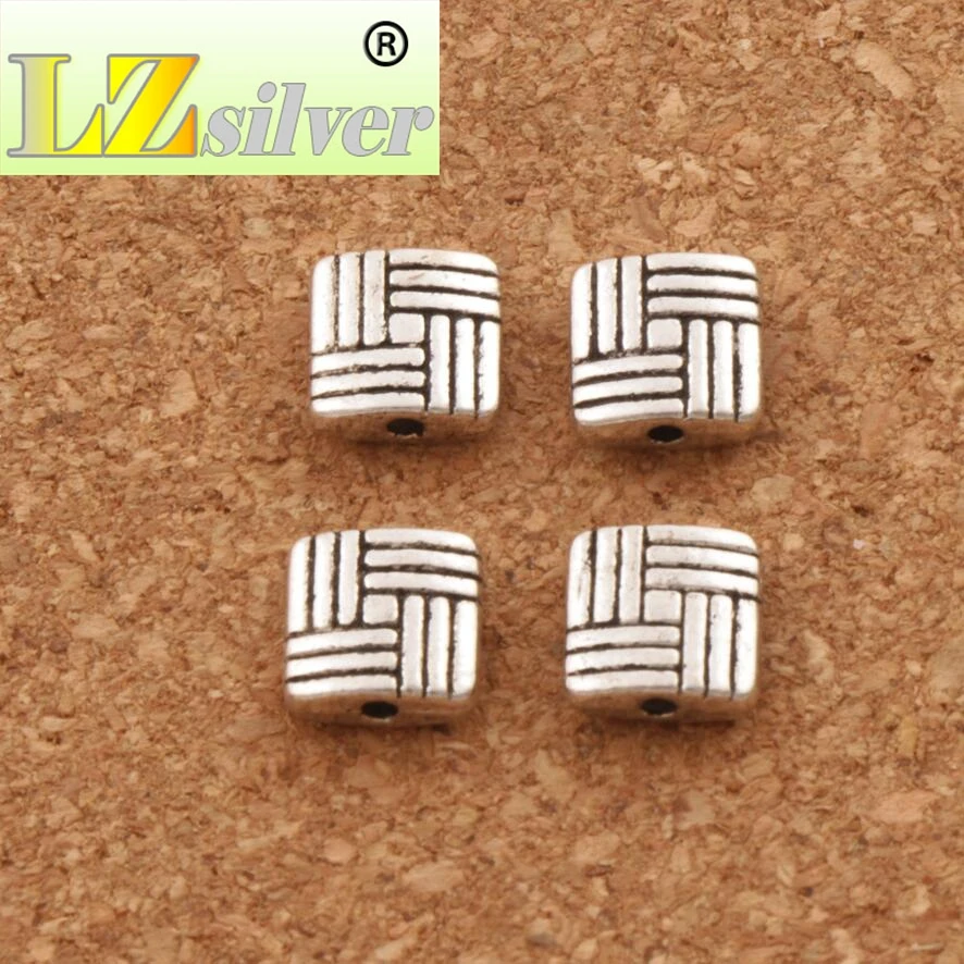 

Stripes Curved Square Beads Spacers Jewelry Findings L822 37pcs 7.6x7.7mm Zinc Alloy 10mm Radiant Shape Metal Lzsilver